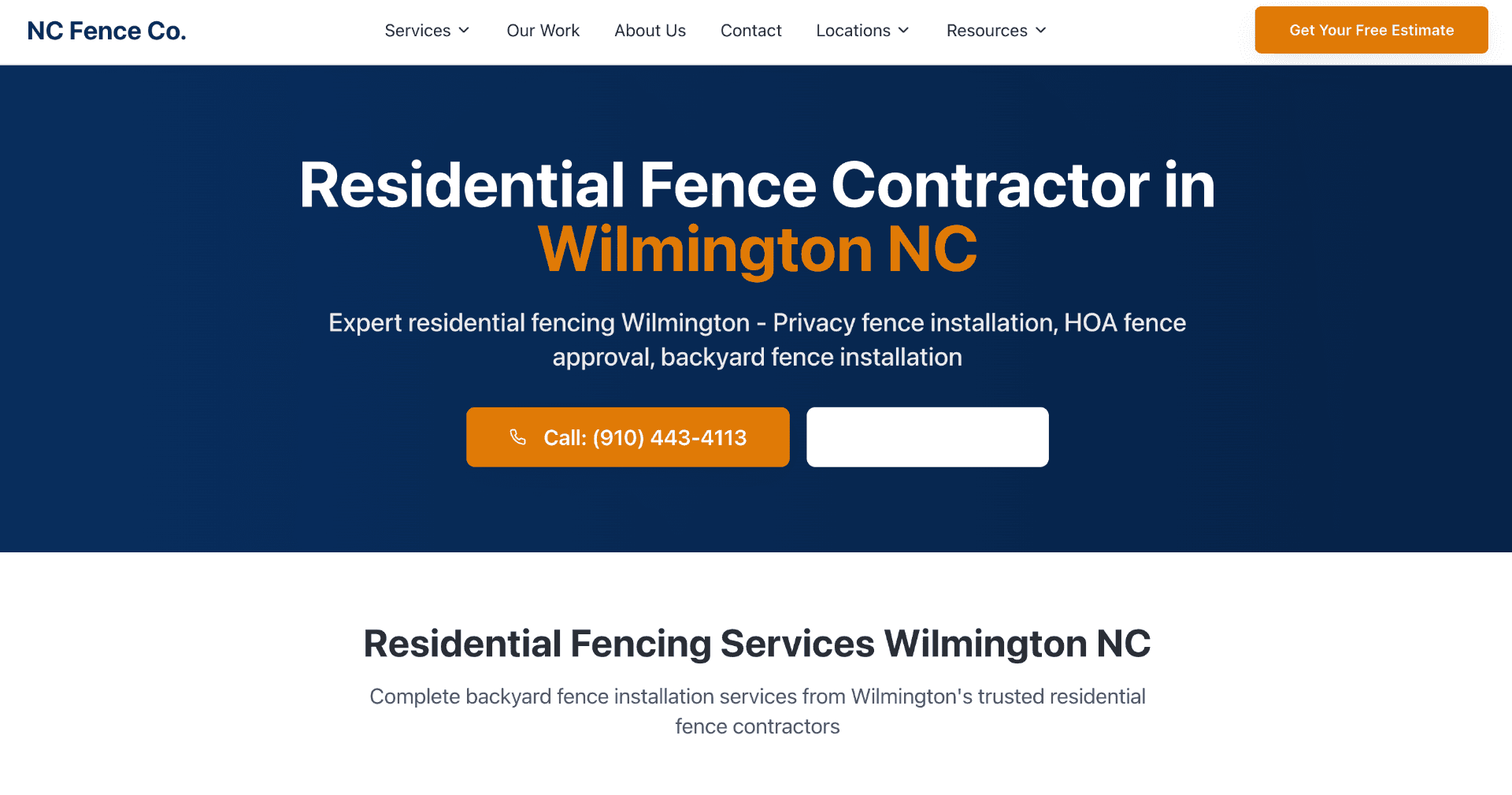 NC Fence Co. Service Page